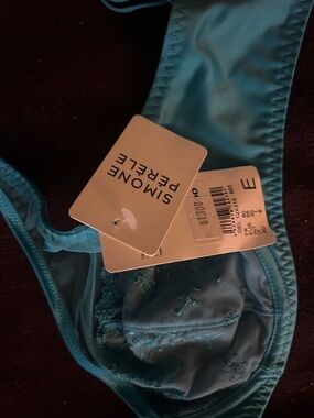 Simone Perele Delice Atoll Blue Plunge Bra 30E NWT
